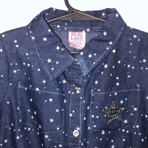 Stylish Jean-Like Top for Girls - Picture 4 of 7